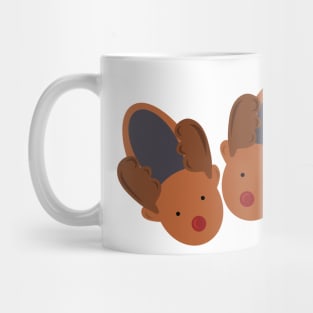 Retro Christmas Cozy Reindeer Slippers Holiday Aesthetic Mug